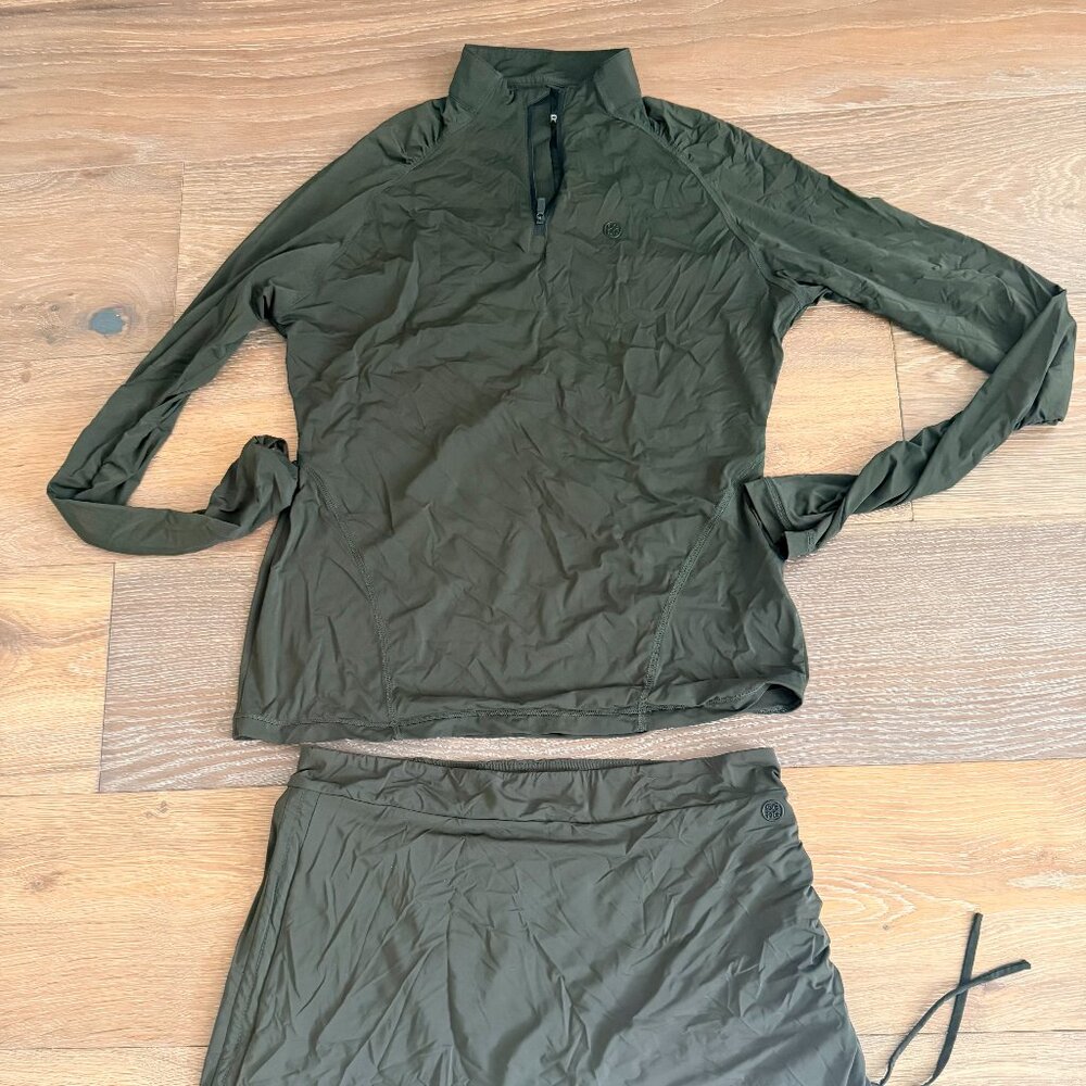 G/FORE Golf Top & Skirt Set - Khaki - Excellent Condition